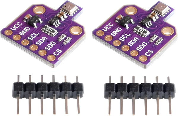 2 Pcs BME680 CJMCU-680 Temperature and Humidity Pressure Sensor Module, Low Power Gas, Ultra-Low Pressure Sensor