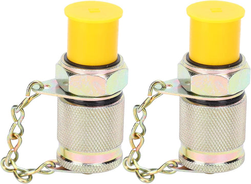 2Pcs Hydraulic Pressure Test Coupling Kit, High Pressure Hose Fitting Measuring Point Coupling Tool for Lubrication, Exhaust, Hydraulic System Pressure Detection and Sampling(1/4in?M16 x 2) by Hyuduo