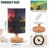 ALAZA Bedside Table Lamp for Bedroom Forest Rainbow Aurora Nightstand LED Light Lamps with USB Port Linen Fabric Shade