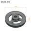 uxcell BK55-5/8 V-Belt Sheave, 5/8" Bore, 5.25" OD Single Groove Cast Iron Sheave for 3L or B Belt