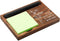 Sticky Note Holder Wooden Notepad & Pen Holder, 6.5" x 4.7" Sticky Note Pad Dispenser for Desk Work