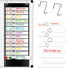 Daily Schedule Pocket Chart with 13+1 Pockets, 18 Dry Eraser Cards, Over Door Mountings for Classroom, Office (Black)