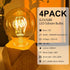 Dimmable Bulbs 60W 4 PACK G25/G80 6W 2200K Bulb, E26 Bulbs Globe Vintage Edison LED Light Equivalent, LED Amber Warm
