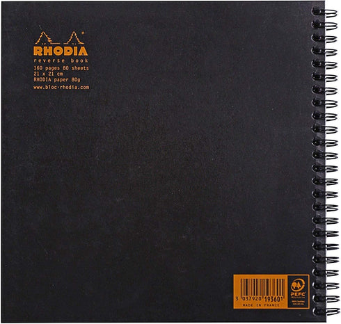 Rhodia Graph Reverse Standard Notebook, One Notebook, Black