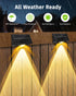 7 8 Pack Solar Fence Lights Outdoor Waterproof High Brightness LED Spot Lens Deck Lights Mode Warm & Cool White RGB