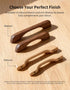 3.75 Inch (96mm) 2 Pack Lafoy Hole Centers Solid Walnut Wood Cabinet Handle, Brown Wooden Drawer Pull Replacement