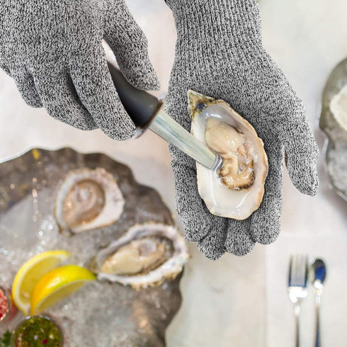 Cut Resistant Kitchen Gloves - Food Grade Level 5 Hand Protection, Medium Size (Palm Diameter 3.35-3.75inch)