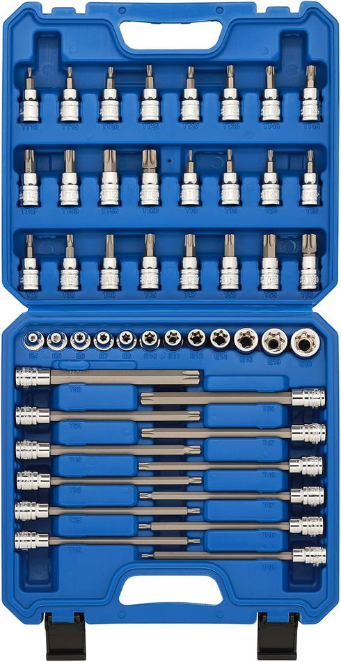 CASOMAN 48-Piece 3/8" Drive Master Torx Bit Socket and External Torx Socket