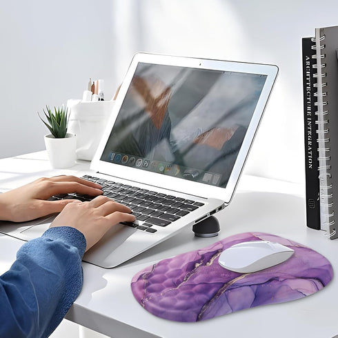 Laokiiy Mouse Pad Wrist Support, Ergonomic Mouse Pad with Wrist Rest, Comfortable Computer Mouse Pad for Laptop, Pain