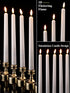 36 Party(White,0.8x11 Inches,Roman Treela Pieces Flameless Taper Candles Flickering Faux LED Battery Operated Electric