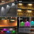 Outdoor,12 Pack Lights,8 Solar Fence Lights Solar Deck Fixed Colors Color Changing Modern Solar Powered,Waterproof LED