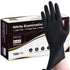 Schneider Nitrile Exam Gloves, Black Medium Box of 100, Disposable Latex Free Food Safe Rubber Gloves