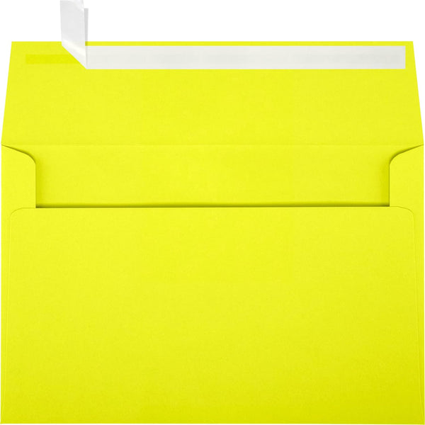 LUXPaper A9 Invitation Envelopes | 5 3/4" x 8 3/4" | Citrus Yellow | 80lb. Text | 50 Qty