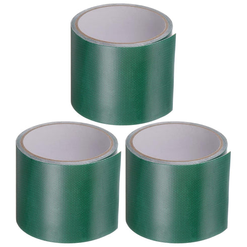 3pcs Tarpaulin Repair Tape, 3.15" x 6.6ft Universal Waterproof Awning Cloth Repair Tape, Dark Green