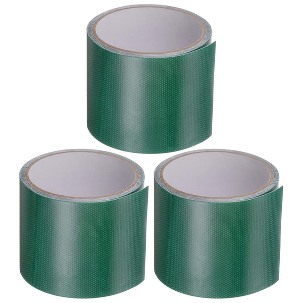 3pcs Tarpaulin Repair Tape, 3.15" x 6.6ft Universal Waterproof Awning Cloth Repair Tape, Dark Green