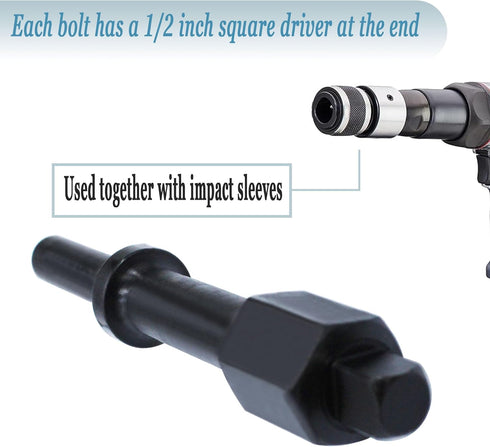 32029 Air Hammer Socket Adapter, 37315 3/8" & 37316 1/2" Shake 'n Break Pneumatic Bolt Breaker Set
