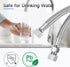 JUWO 16" Faucet Supply Line Extension - 3/8" x 3/8" Comp Stainless Steel Hose Connector for Large Sink