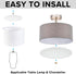 (1 10.5"/267 mm,Frosted 11.5-14" GO&SO PCS) Lamp Shade Diffuser White Acrylic Drum Lampshade Diffuser - Fits