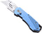 Amazon Basics Folding Utility Knife - Lightweight Aluminum Body with Holster, Light Blue