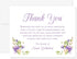 Purple Flowers Sympathy Thank You Cards, Funeral Thank You Cards, Bereavement Notes