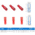 100 Pcs Bullet Connectors, Quick Connect & Disconnect Electric Terminals, 22-16 AWG, Nylon Fully Insulated Female &