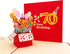 iGifts And Cards Happy 70th Red Birthday Party Box 3D Pop Up Greeting Card – Seventy, Balloons, Unique Celebration