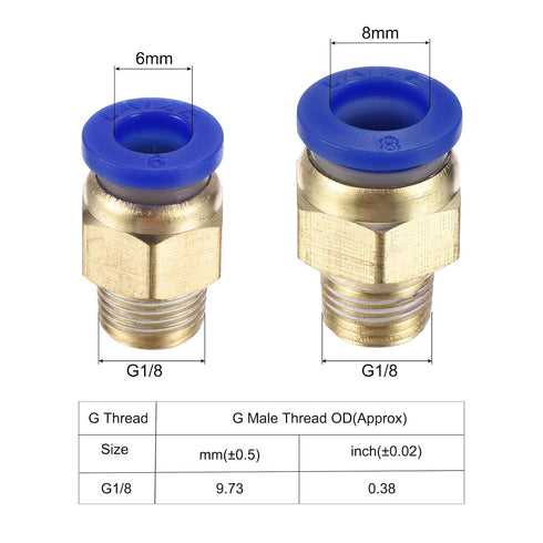 MECCANIXITY Pneumatic Air Cylinder, Double Action MAL25X75, 25mm Bore 75mm Stroke with Quick Fitting Set