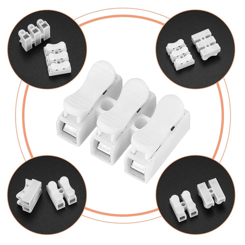 65 Pcs Spring Wire Connectors, Spring Clamp Terminal Cable Clamp Connector for Wiring Terminal