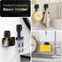 Remove-Black(2 Pack) BKV Suction Cup Razor Holder for Shower,Reusable Shaver Holder for Shower,Stainless Steel Bathroom