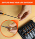 Needle File Set, 6-Piece Carbon Steel with Flat, Square, Triangular, Round, Half-Round Files