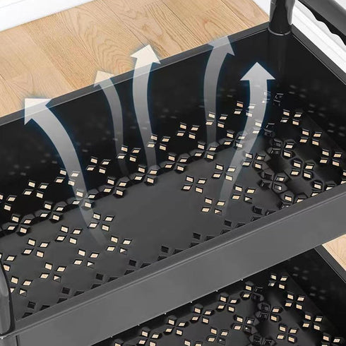 apcans 3 Layer Rolling Storage Cart Organizers for Kitchen Bathroom Shelving Unit with Wheels Mobile Storage Rack