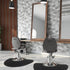 Pinikuyiro 3'x4.5' 1/2" Salon Mat for for Hairstylist Barber Shop Anti-Fatigue Salon Standing Chair Mat,Black Semi
