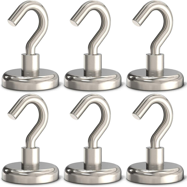 Heavy Duty Magnetic Hooks, 110 lbs Strong Magnet for Hanging, Pack of 6