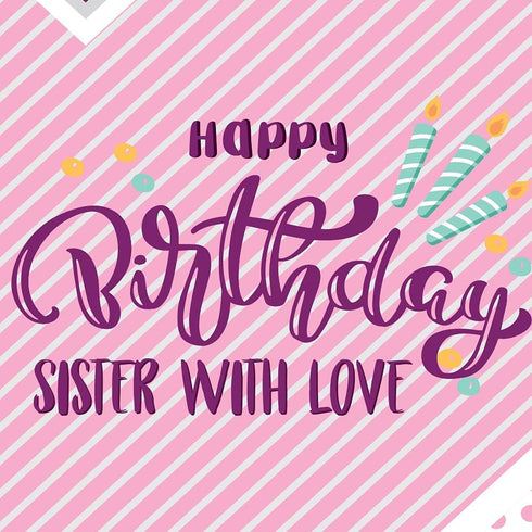 Prime Greetings Birthday Card for Sister, Eco-Friendly Thick Card Stock with Premium Envelope, 5in x 7.75in