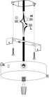 1-Port 4.7in (120mm) (BA-C101W) BRIGHTTIA White Ceiling Canopy with Nylon Cord Grip - Plug-in Pendant to Hardwire