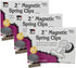 Charles Leonard Magnetic Spring Clips, 2", 12 Per Box, 3 Boxes