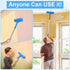 IAOVAW 111-Inch 10 Inch Ceiling Paint Roller No Drip Kit Extension Pole Included, Roller with Shield & Adjustable Head