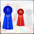 MTLEE Award Ribbons Set 1st Place Rosette Ribbon Prize Ribbon Winner Grand First Second Third Place Victory Ribbons Deluxe Recognition for Classroom Prizes, 1st Blue, 2nd Red, 3rd White(6 Pieces)