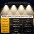 POOWUUDT 11.81inch 3-Mode (3000K/4000K/6000K),4 Improvement(4 Pack) Solar Fence Lights Outdoor Waterproof, LED