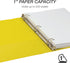 Samsill Durable 1 Inch Binder, Customizable Clear View, Yellow, Holds 225 Pages