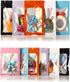 IRTGFHJE 100PCS Packaging Pouches(White,18x26cm) Flat Lock Bags Aluminum Foil Window Zipper Storage Bag DIY Matcha