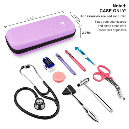 3M Stethoscope Carrying Case, Hard Stethoscope Case Compatible for Littmann Classic III, Cardiology IV Diagnostic, MDF