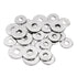 100Pcs Flat Penny Washers, 5 Sizes Stainless Steel Large OD M4, M5, M6, M8, M10 Flat Repair Washers for Screws