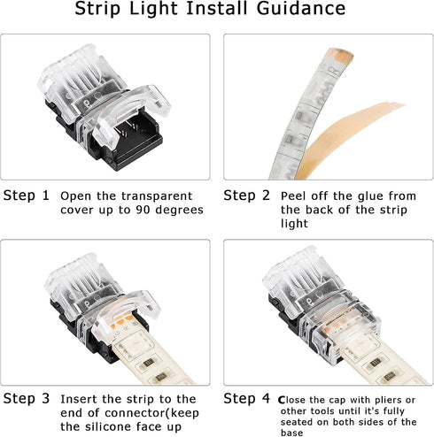 SUPERNIGHT 3 Pin Connector for WS2811 WS2812 WS2812B SK6812 LED Strip Lights, 7 Pairs JST SM Male Female Plug Cables
