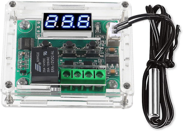 AEDIKO W1209 DC 12V Digital Temperature Controller Board Blue Digital Display Thermostat -50-110C