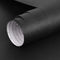Mecpar Solid Black Wallpaper 15.7" x 118", Matte Textured Black Peel and Stick Vinyl for Rooms