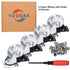 2" Caster Wheels Set of 4, Heavy Duty with Brake, Crystal Clear Swivel Plate Castors, No Noise Locking