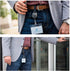 Viaky 12 Pack Retractable Badge Holders with Carabiner Reel Clips, Belt Clip, Key Ring for ID Cards, 6 Colors