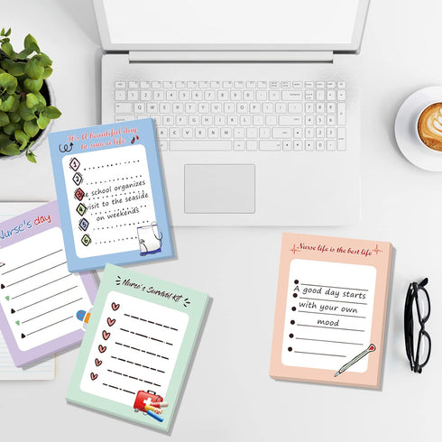 Nurses Week Gifts, 16 Pieces Nurse Notepad, Funny Notepads, Sarcastic Sticky Memo Pads for Writing Notes Diary Lists