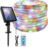 66ft Solar String Lights Outdoor Waterproof with Remote, 20mm Ovlied-Shaped LEDs with